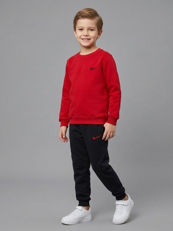 Minimalist Sport Set Red - Boy (Black Pants)