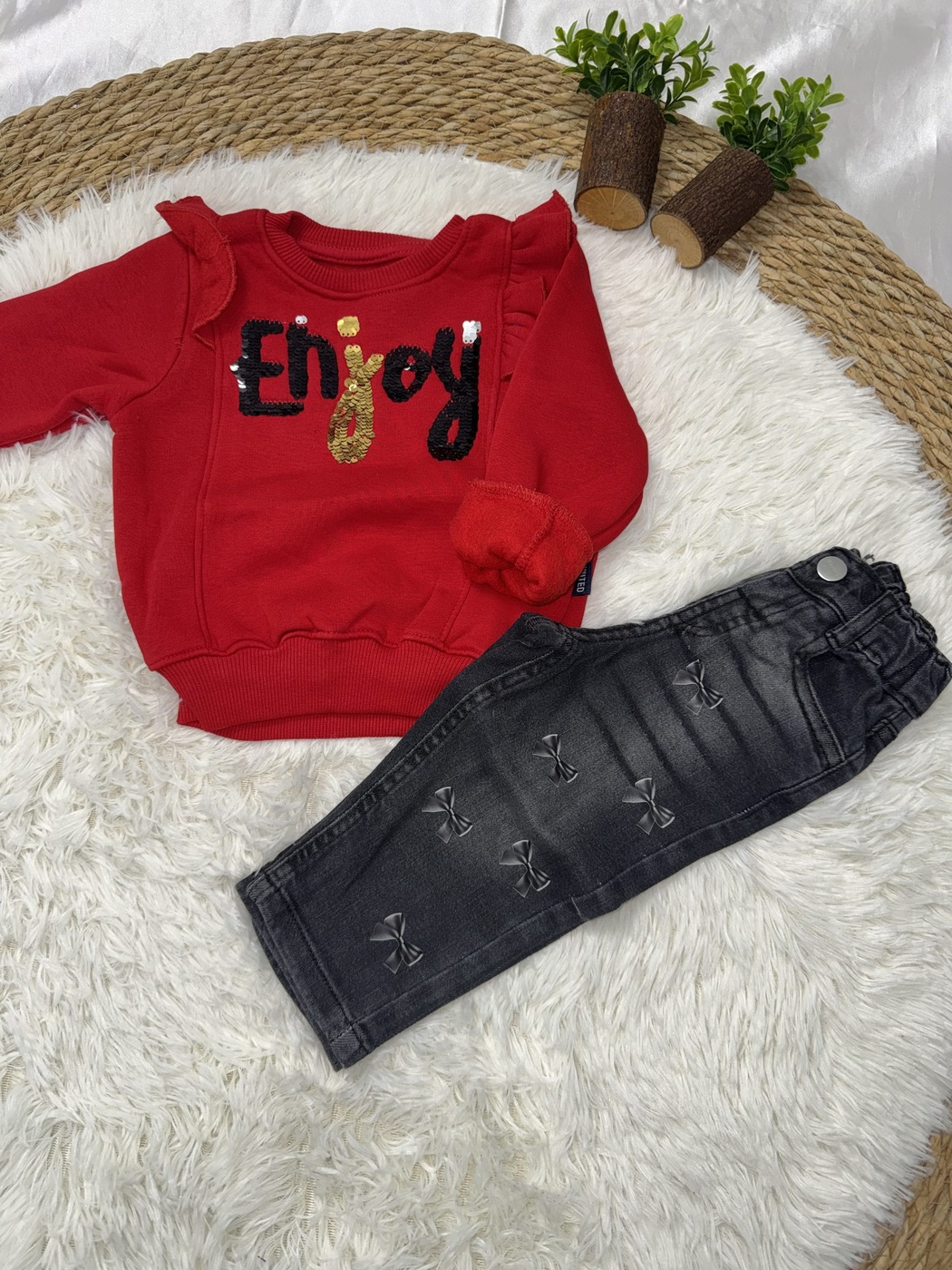 Blossom Flower Set Yellow - Girl (Dark Blue Jeans)