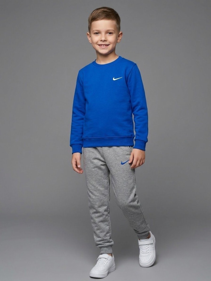 Minimalist Sport Set Royal Blue - Boy (Grey Pants)