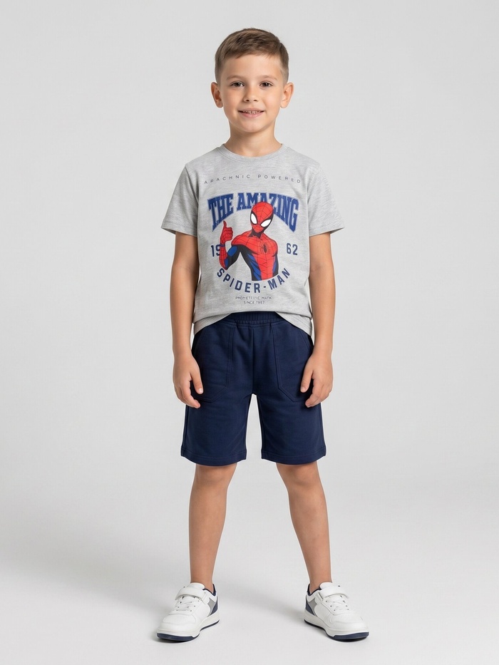 Spider-Man Gray Set - Boy (Front Graphic)