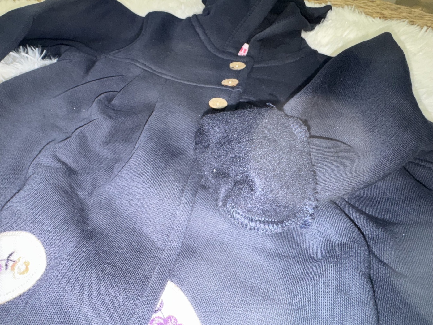 Navy Butterfly 3-Piece Set - Baby Girl (Elephant Onesie)