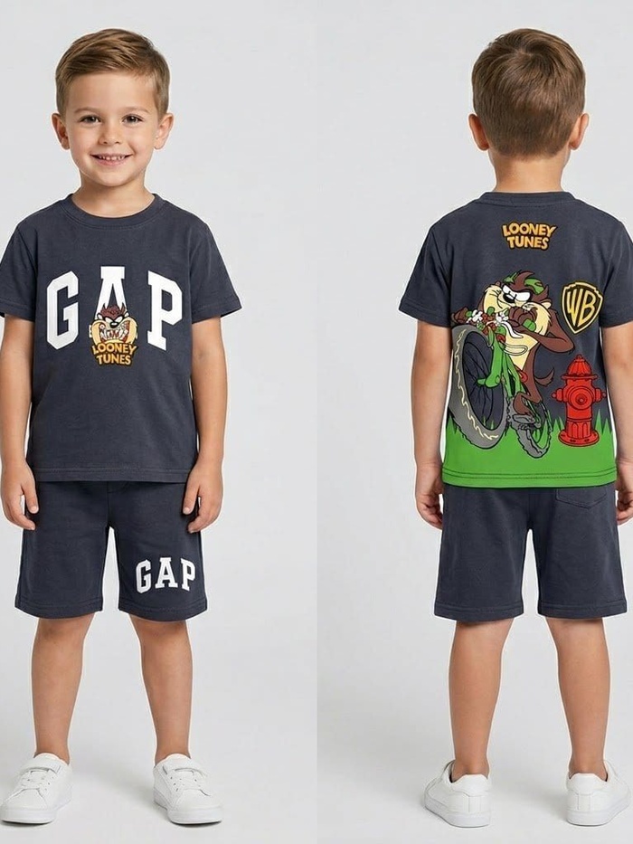 Looney Tunes Navy Set - Boy (Back Graphic)