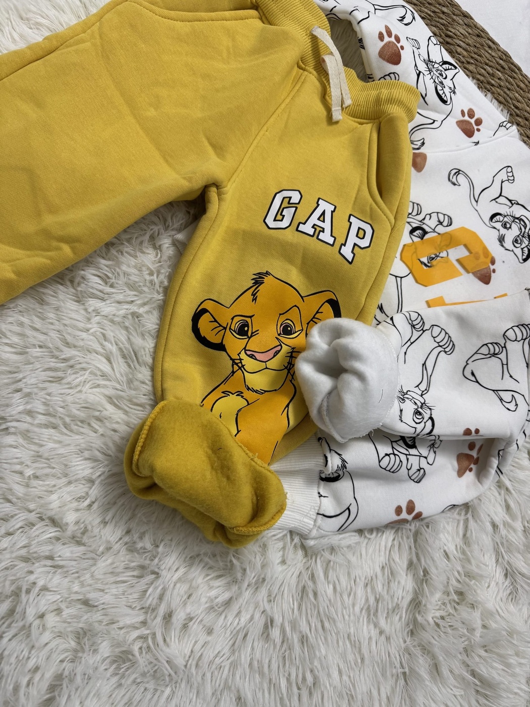 Lion King Set White & Yellow - For Boys (Simba Pattern)