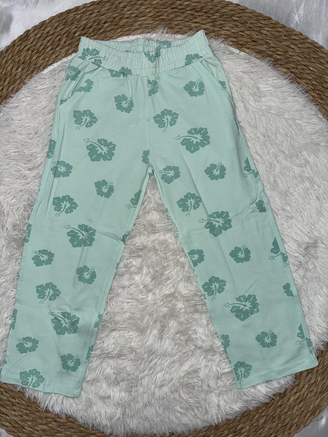 Stitch Pink Pants Set - Girl (Green Pants)-10