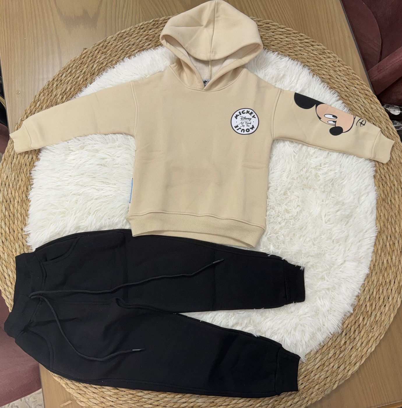 Mickey & Friends Beige Hoodie - Boy (Group Print)