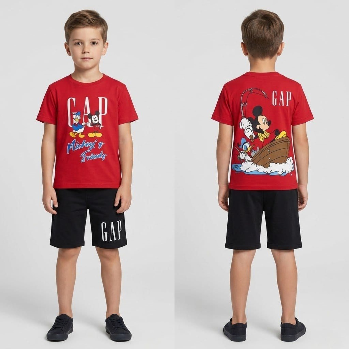 Mickey Mouse Red Set - Boy (Back Graphic)