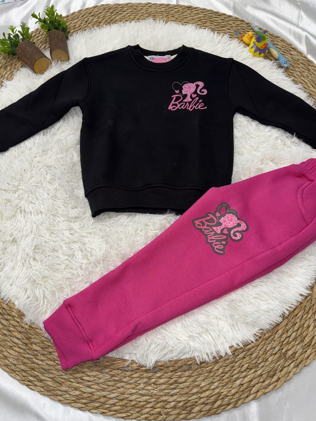 Barbie Black Set - Girl (Pink Joggers)