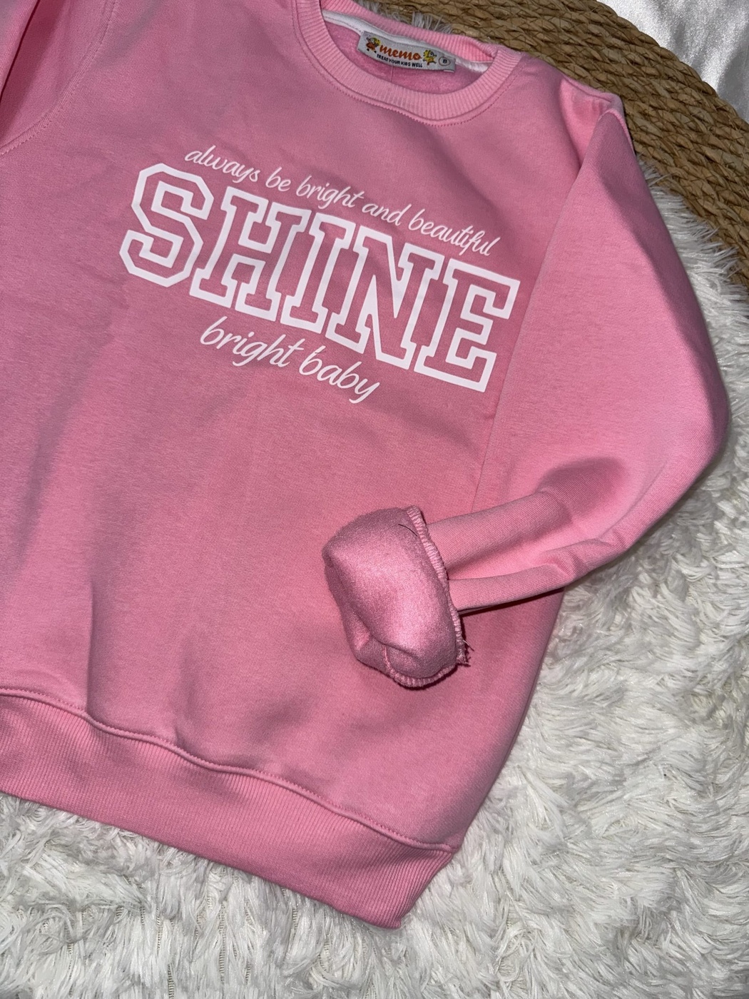 Shine Tracksuit Set Pink - Girl (White Side Stripe Pants)