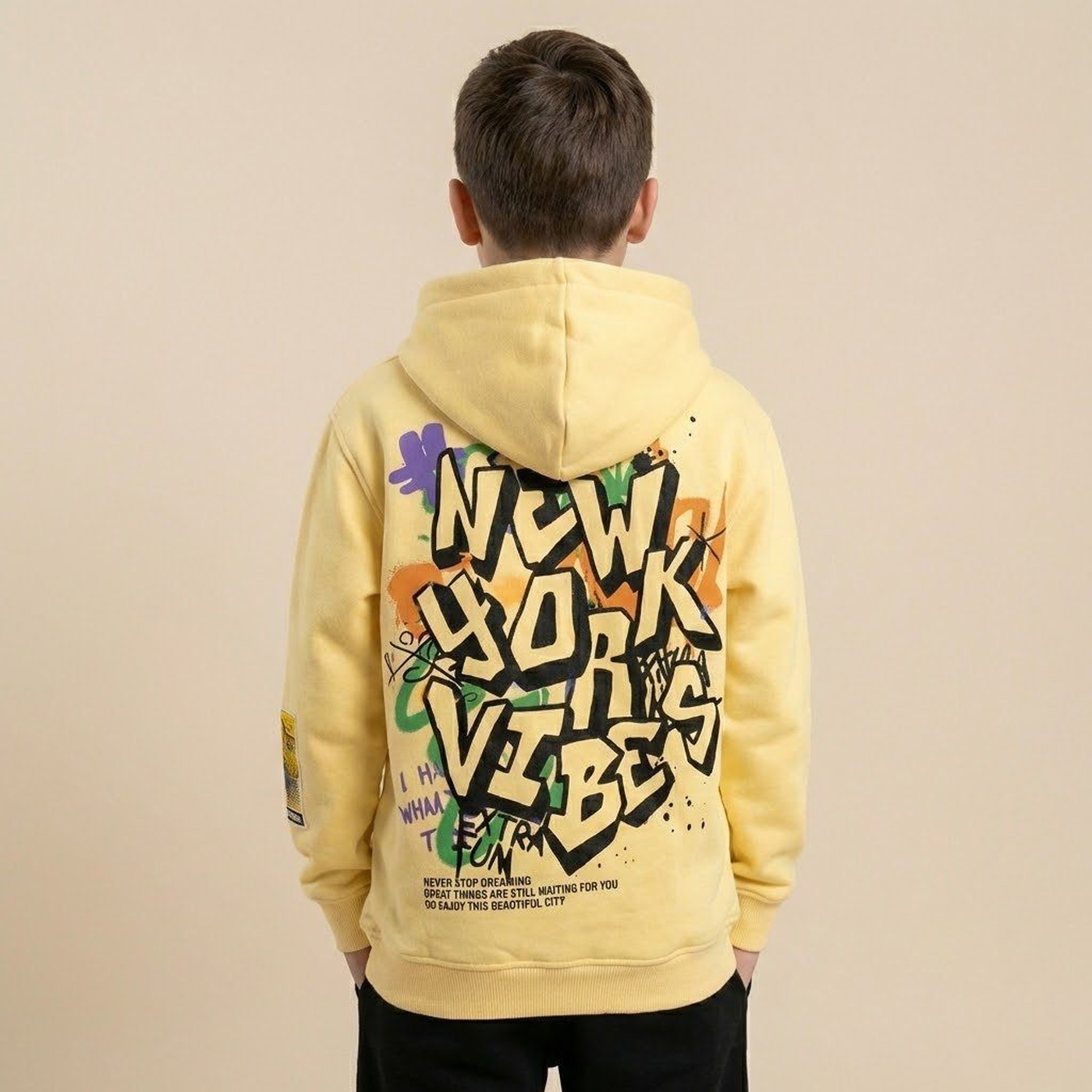New York Yellow Set - Boy (Graffiti Print)