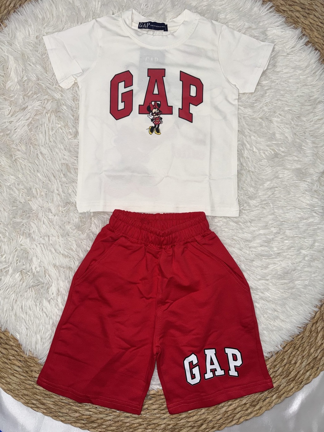 Minnie Mouse White Set - Girl (Back Graphic)