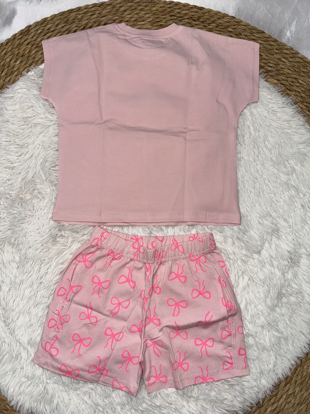 Love Pink Shorts Set - Girl (Bow Shorts)-08
