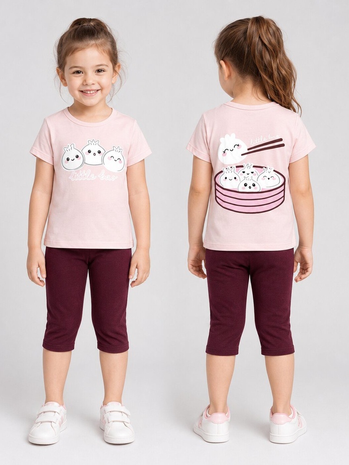 Little Bao Pink Set - Girl (Back Bowl Graphic)