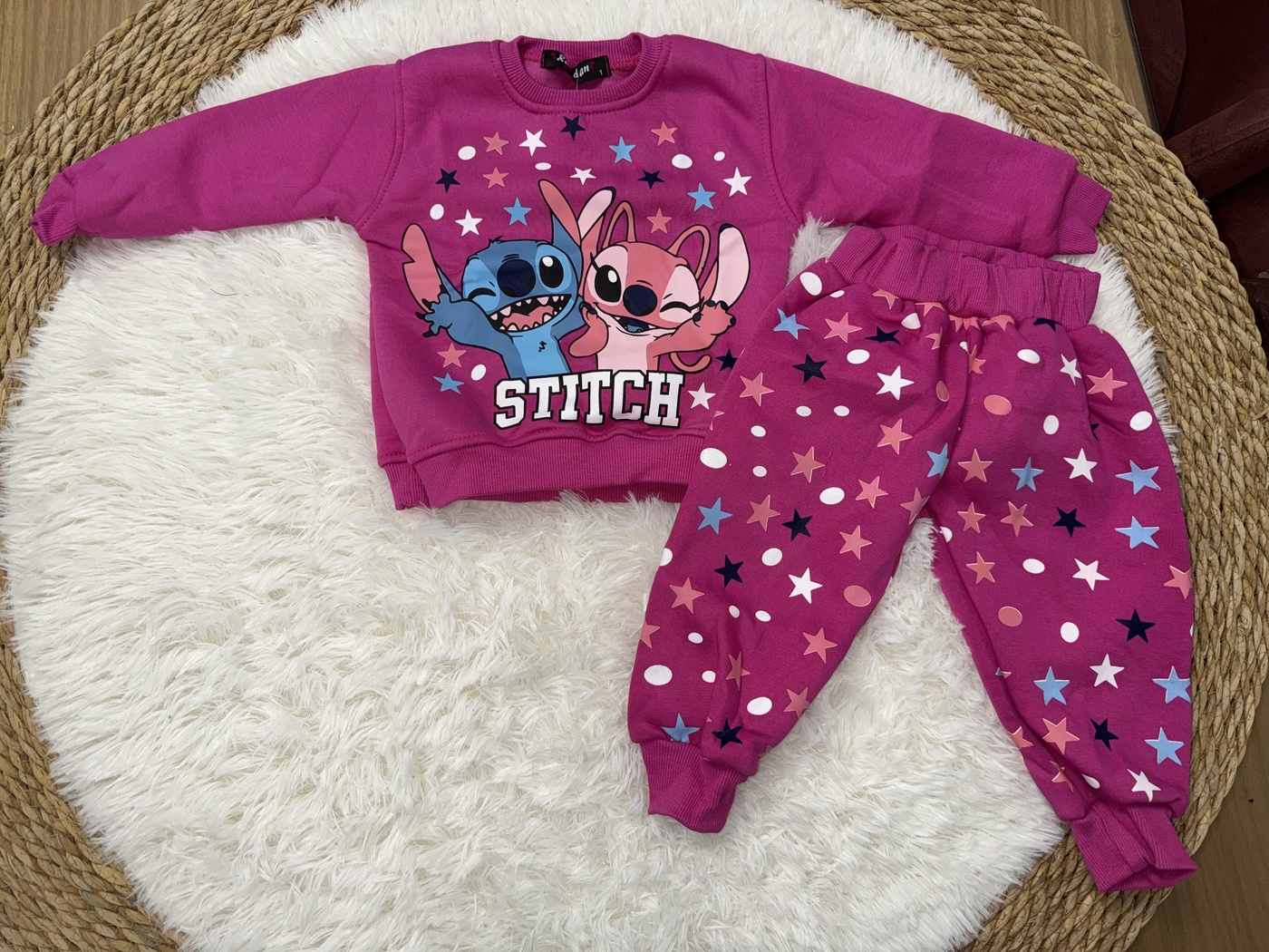 Stitch & Angel Pink Set - Girl (Star Pants)