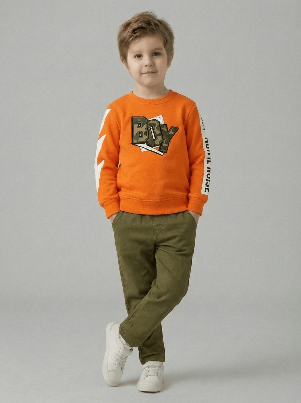 Make Noise Lightning Set Orange - Boy (Olive Green Jeans)
