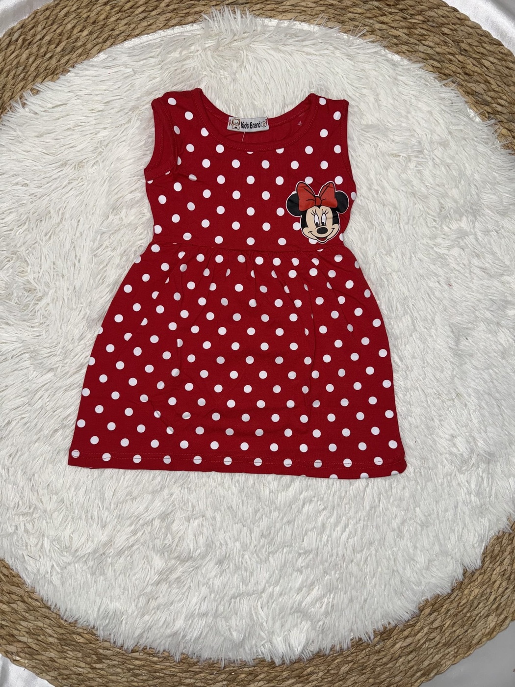 Brand Minnie Mouse Red Polka Dot Dress - Girl (Chest Graphic)-10