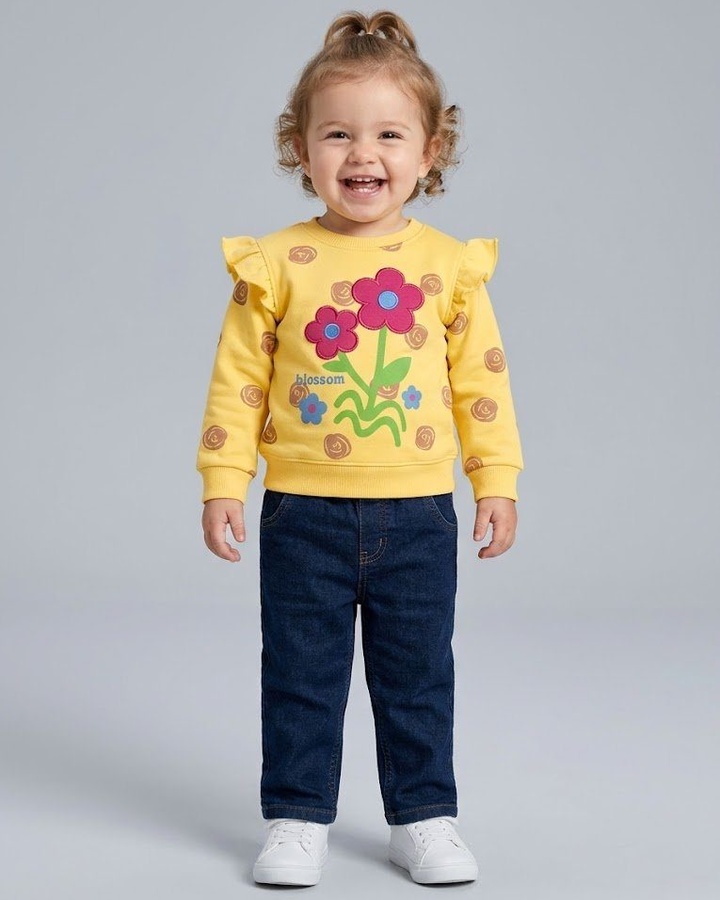 Enjoy Sparkle Set Red - Girl (Bow Pattern Black Jeans)