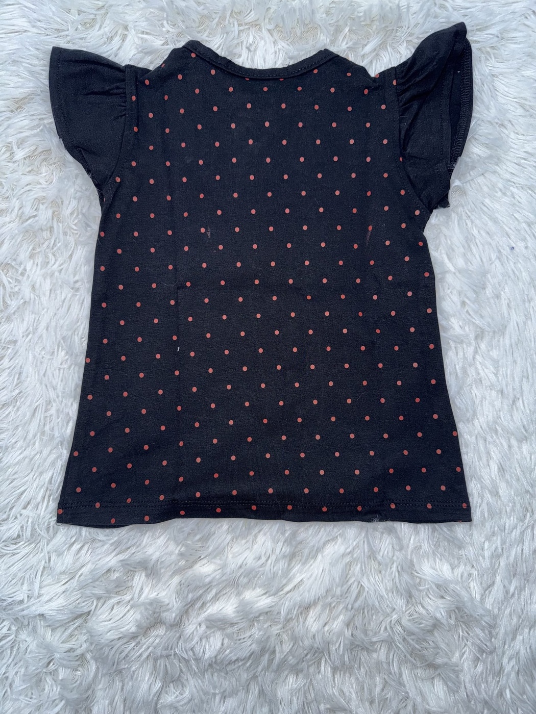 Hello Kitty Black Ruffle Sleeve Tee - Girl (Red Bow Graphic)-08