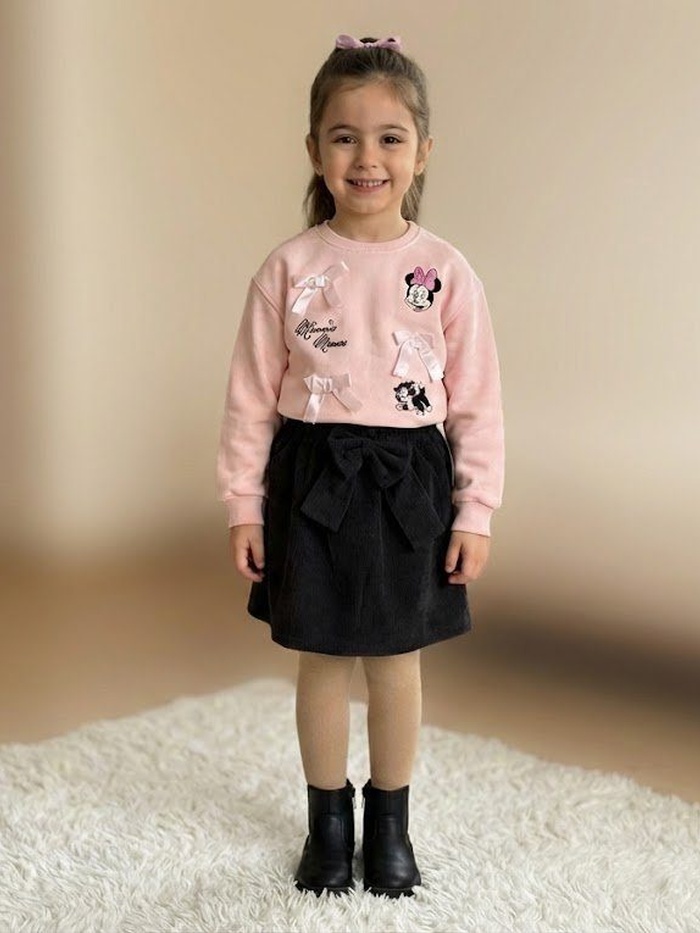 Minnie Mouse Ribbon Set Pink & Black - Girl (Minnie & Bows)