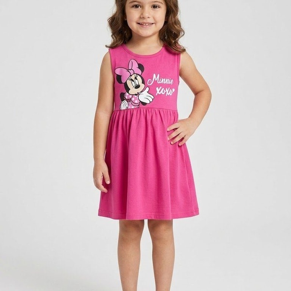 Brand Minnie Mouse Pink Dress - Girl (Front Graphic)