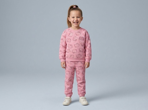 Hello Kitty Pink Set - Girl (Pattern Print)