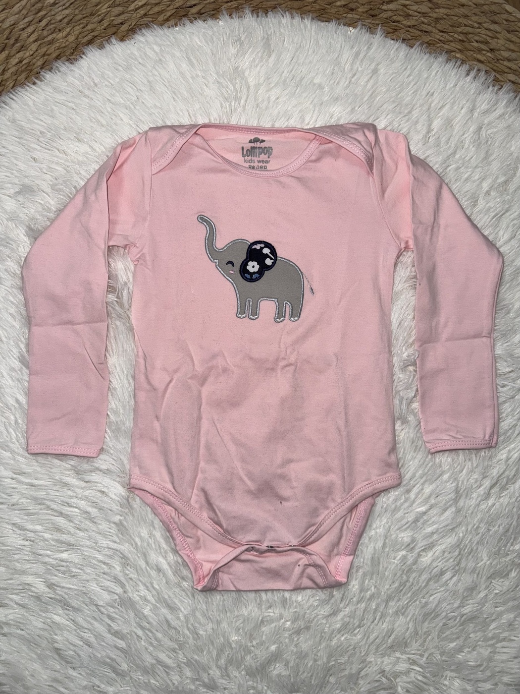 Navy Butterfly 3-Piece Set - Baby Girl (Elephant Onesie)