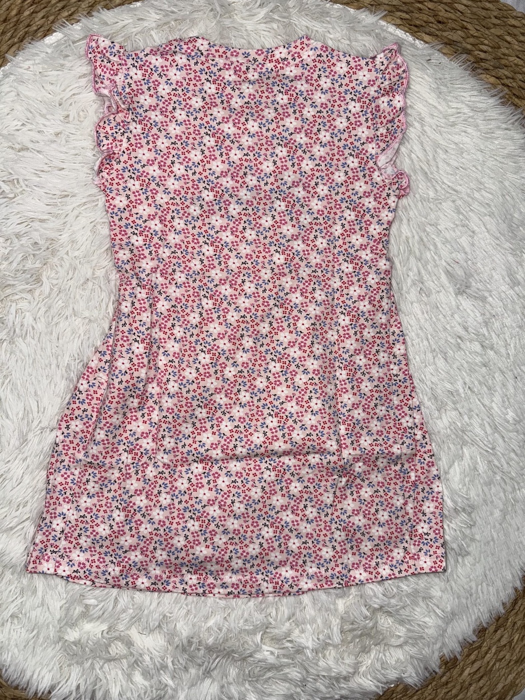 Bonjour Pink Dress - Girl (Floral)-08