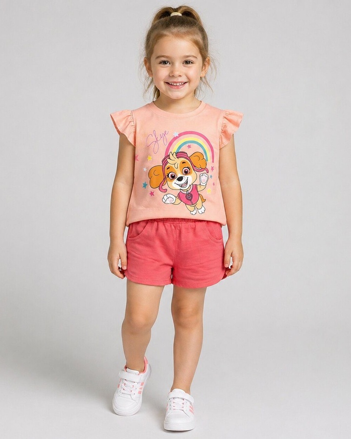 Paw Patrol Pink Ruffle Set - Girl (Ruffle Sleeves)