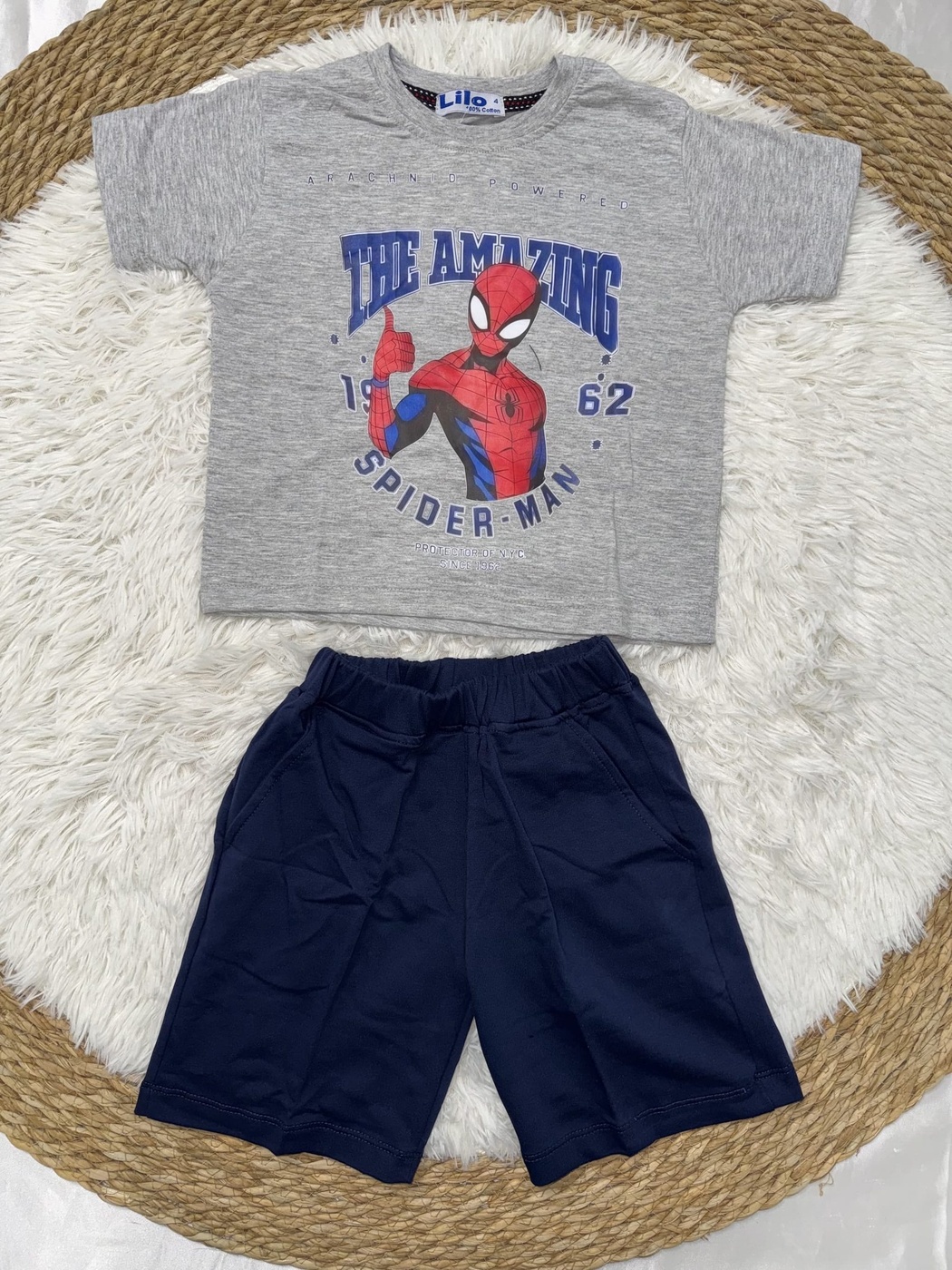 Spider-Man Gray Set - Boy (Front Graphic)-10