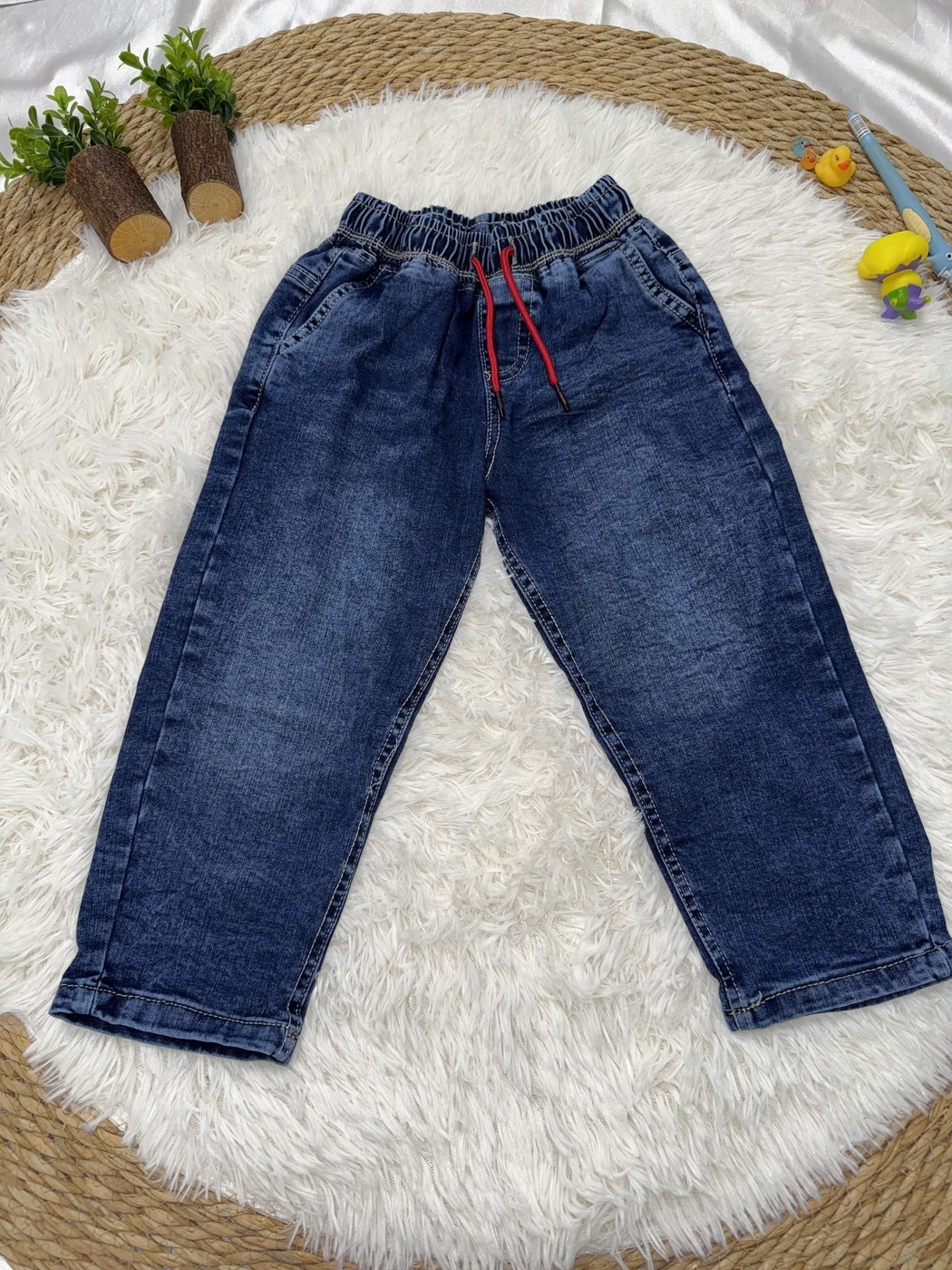 Mickey Mouse Red Hoodie Set - Boy (Blue Pants)