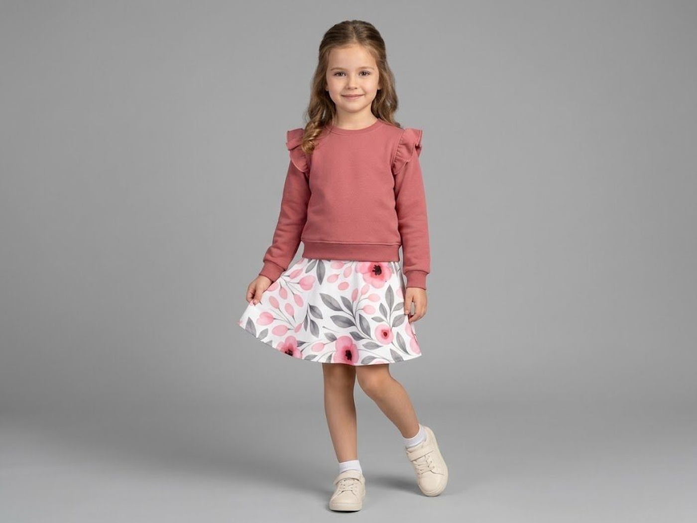 Rose Set - Girl (Floral Skirt)