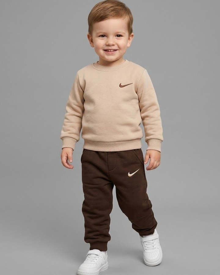 Minimalist Sport Set Beige - Boy (Brown Pants)