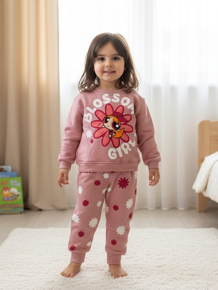 Powerpuff Blossom Pink Set - Girl (Flower Pants)