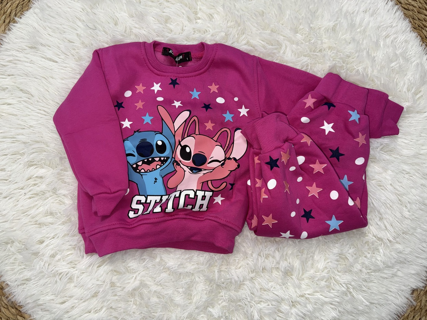 Stitch & Angel Pink Set - Girl (Star Pants)