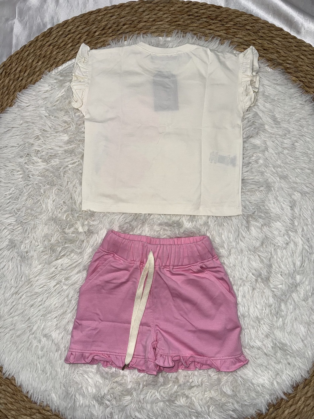 Best Sister Pink Shorts Set - Girl (Butterfly Graphic)-06