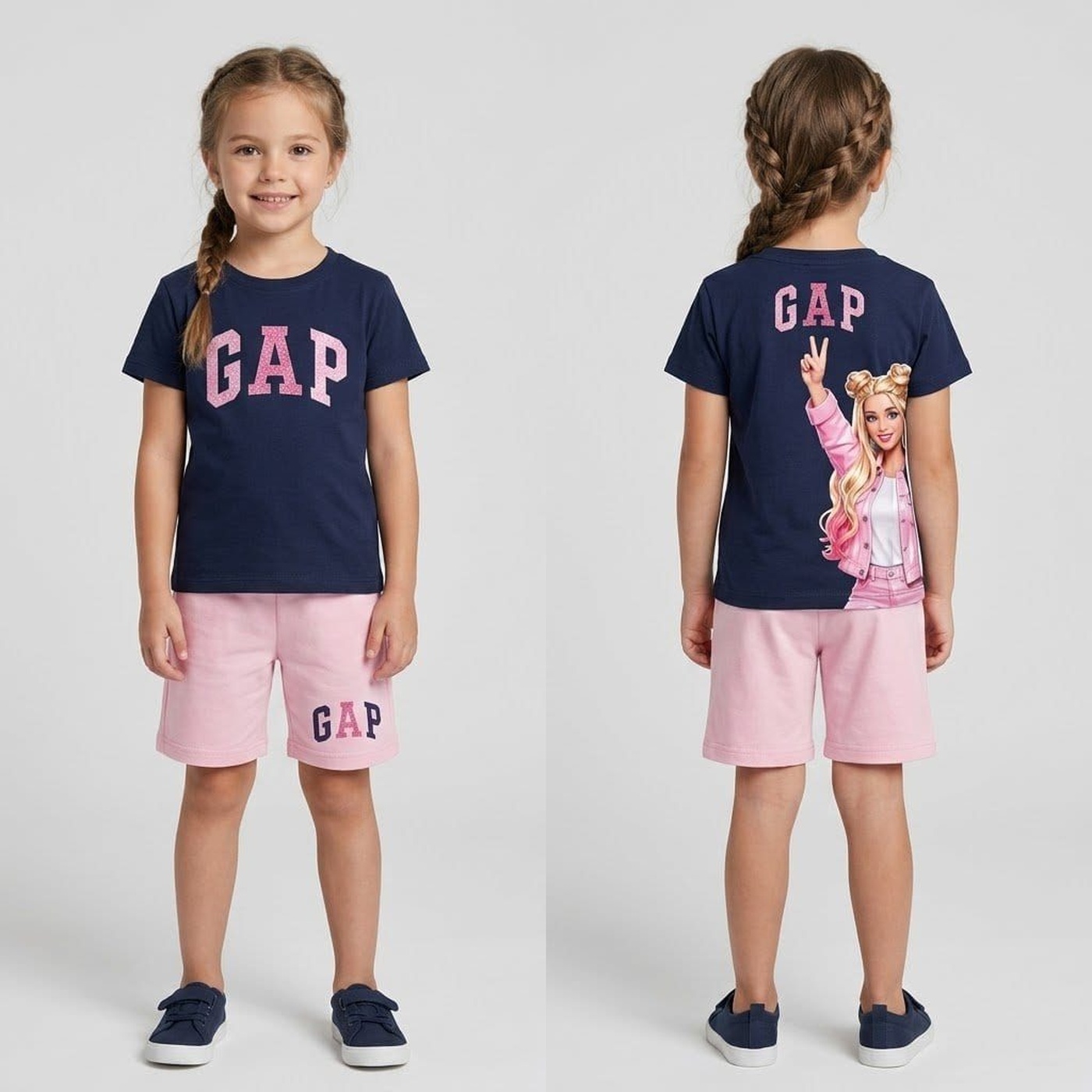 Barbie Navy Set - Girl (Back Graphic)