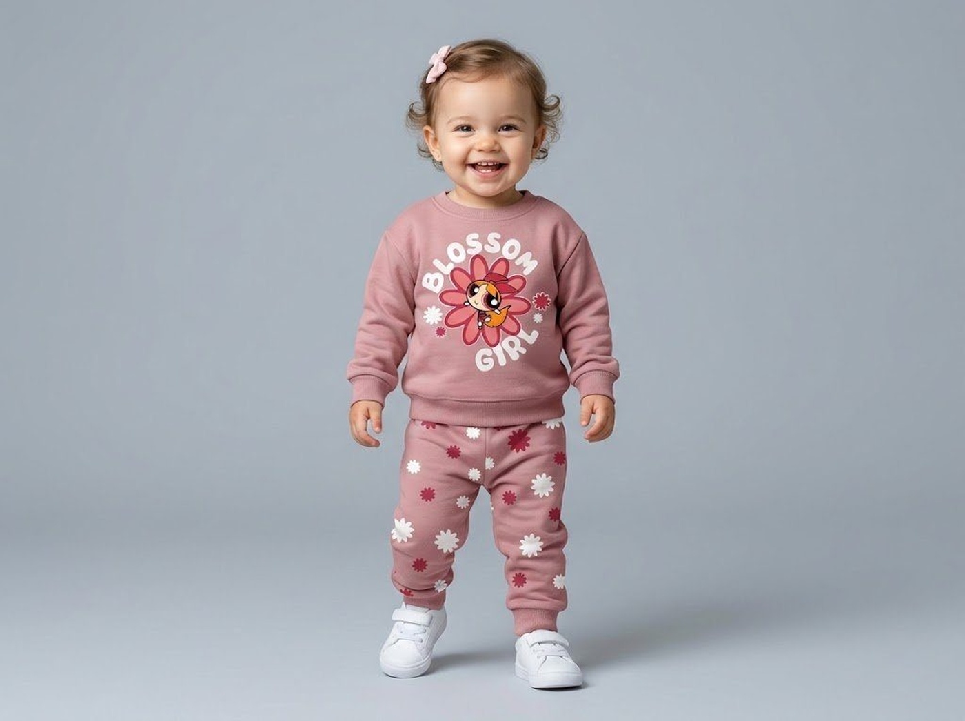Powerpuff Blossom Pink Set - Girl (Flower Pants)