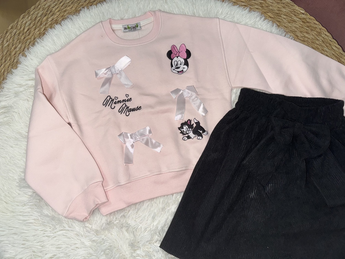 Minnie Mouse Ribbon Set Pink & Black - Girl (Minnie & Bows)