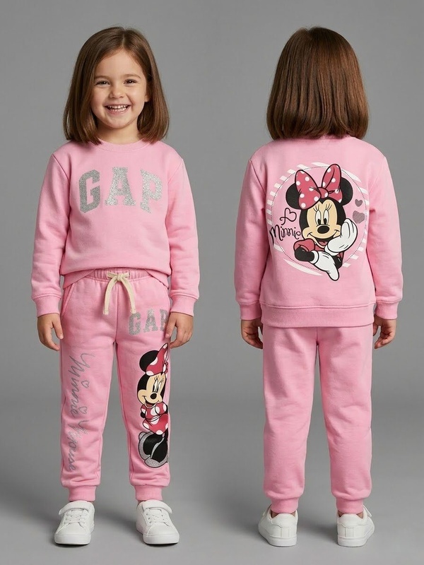 Minnie Mouse Set Pink - For Girls (Minnie Back Print)