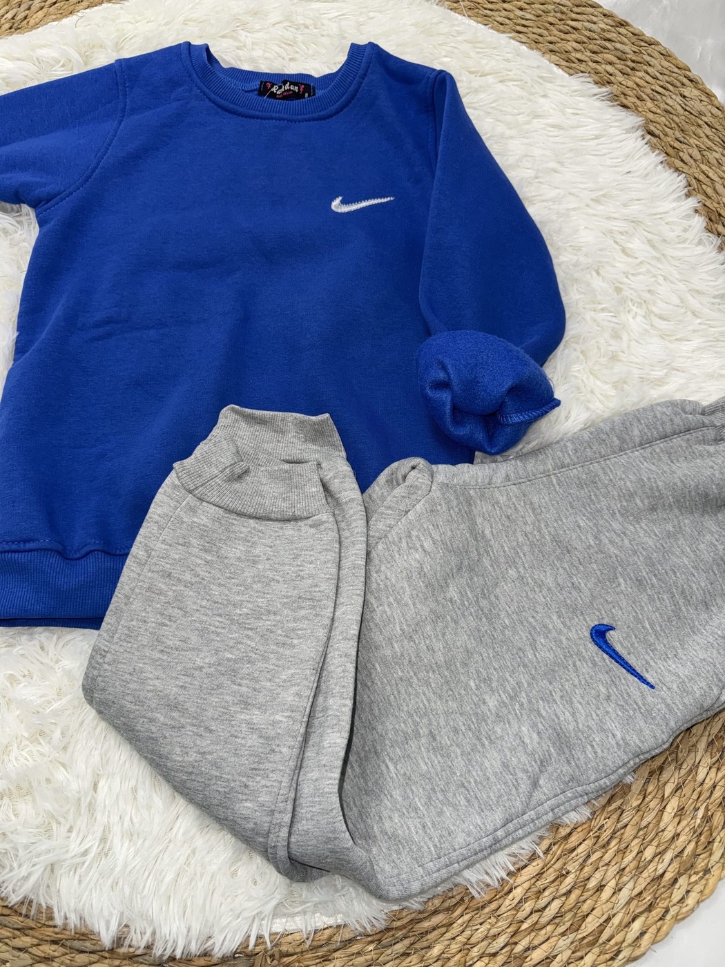 Minimalist Sport Set Royal Blue - Boy (Grey Pants)