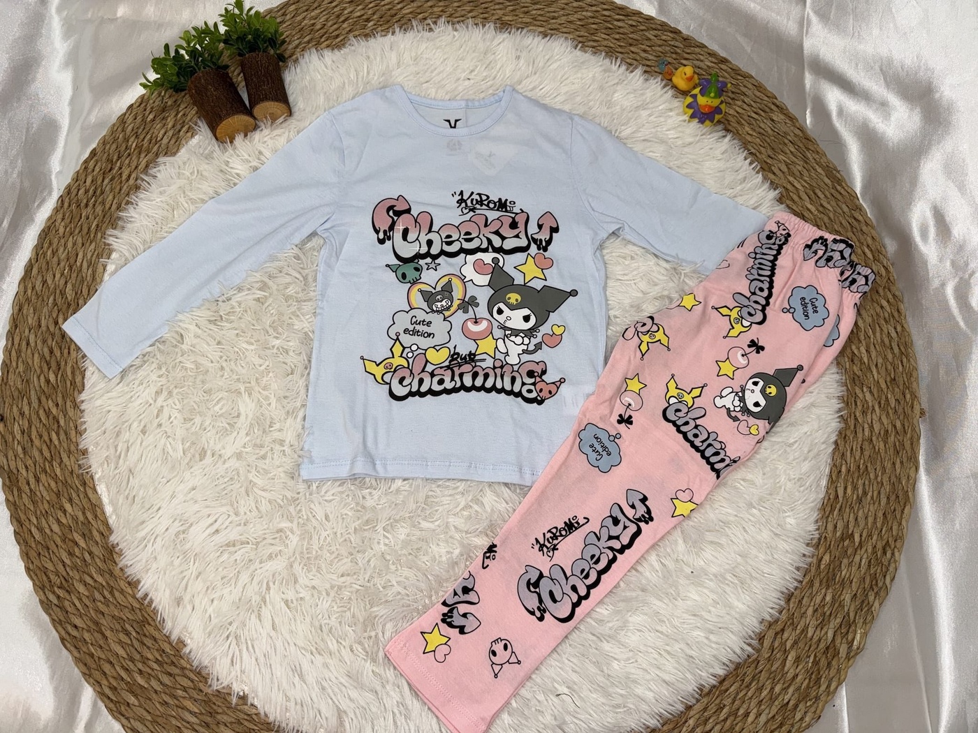 Kuromi Pink Set - Girl (Character Pants)