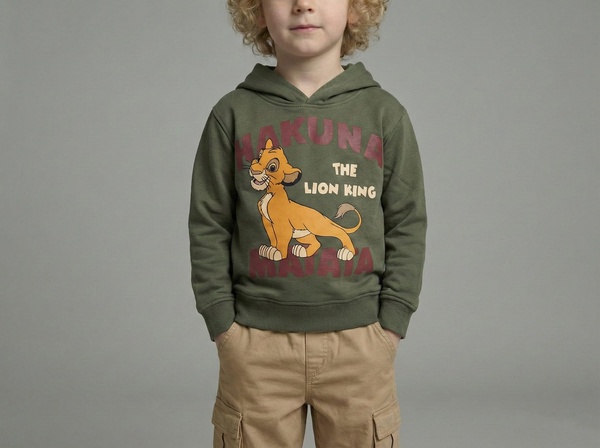 Lion King Hoodie Olive Green - Boy (Simba Hakuna Matata)