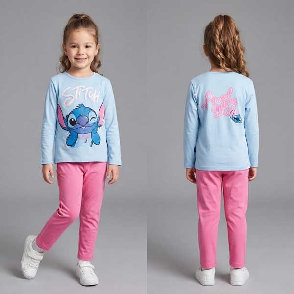 Stitch Blue Set - Girl (Back Graphic)