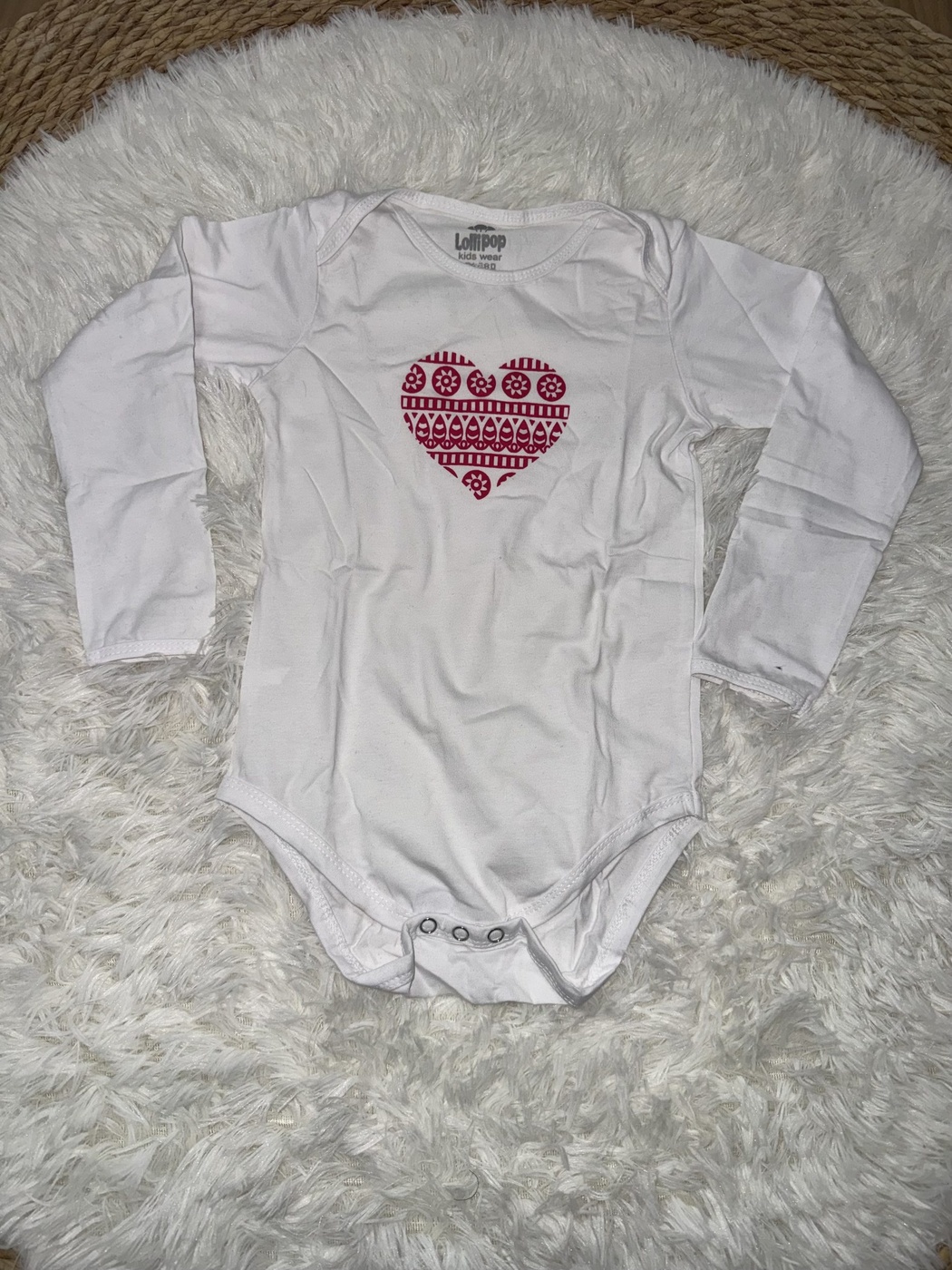 Pink Heart 3-Piece Set - Baby Girl (Heart Print Onesie)