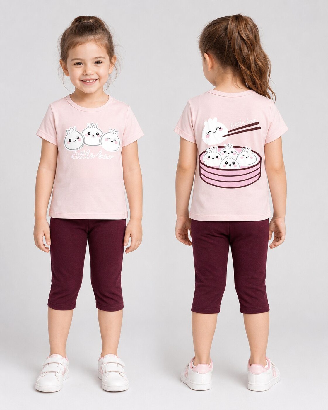 Little Bao Pink Set - Girl (Back Bowl Graphic)-06