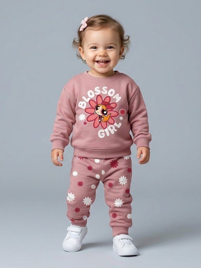 Powerpuff Blossom Pink Set - Girl (Flower Pants)