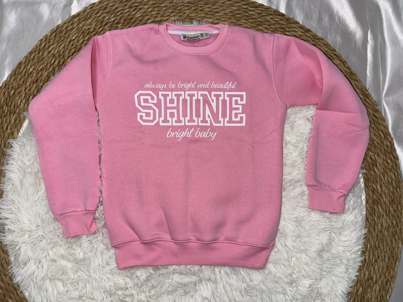 Shine Tracksuit Set Pink - Girl (White Side Stripe Pants)