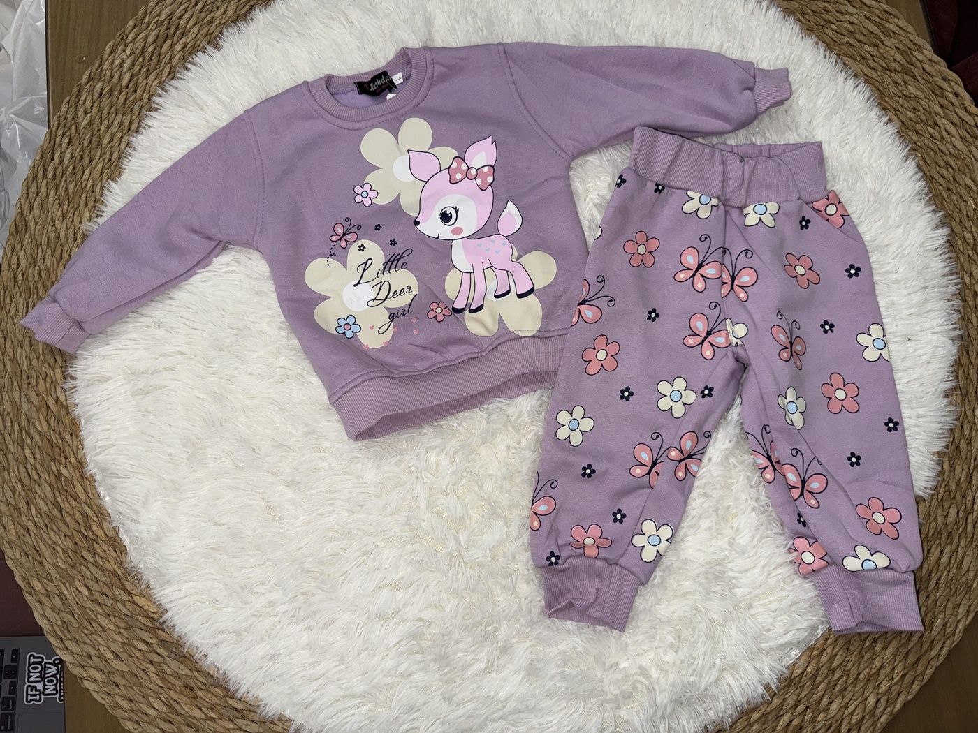 Little Deer Purple Set - Girl (Butterfly Pants)
