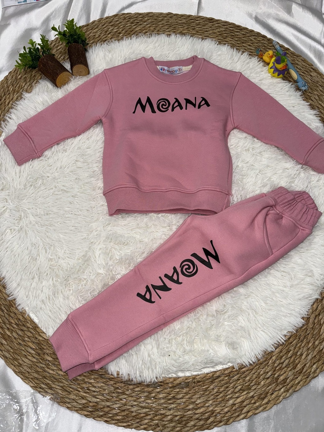 Moana Dusty Pink Set - Girl (Logo Pants)