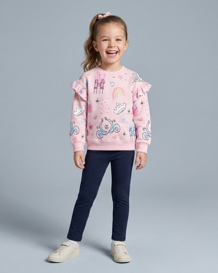 Pink Princess Set - Girl (Castle Print)
