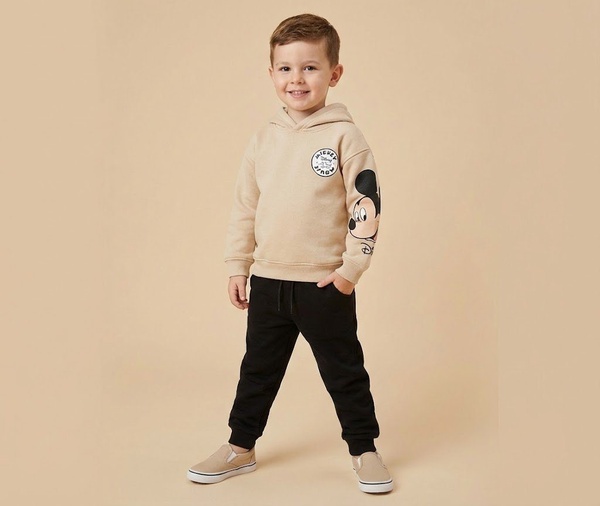 Mickey & Friends Beige Hoodie - Boy (Group Print)